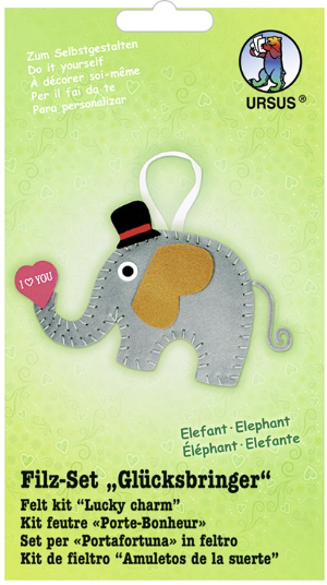 Felt kit Lucky charm - Elephant